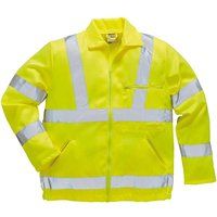 Portwest E040YERL Hi-Vis Poly-cotton Jacket, Regular, Large, Yellow