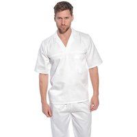 Portwest Mens Bakers Short Sleeve Shirt White XS