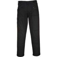 Portwest S887 Comfort Reinforced Knee Action Trouser Black, 38