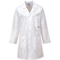 Portwest C852 Engineering Lab Coat Hard Wearing Food Hygiene General Laboratory Workwear Uniform Overcoat White Small