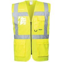 Portwest S476 Lightweight Reflective Berlin Hi-Vis Executive Vest Yellow, Medium