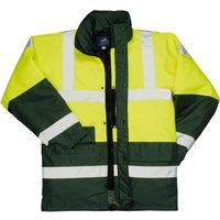 Portwest Hi-Vis Contrast Traffic Jacket, Colour: Yellow/Green, Size: S, S466YGRS