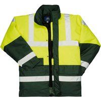 Portwest S466 Men/'s Waterproof Hi Vis Traffic Jacket - Reflective Safety Coat Yellow/Green, Medium