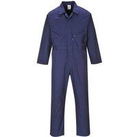 Portwest Liverpool Zip Coverall, Regular Length, Colour: Navy, Size: S, C813NARS