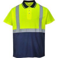 Portwest Two-Tone Polo, Size: M, Colour: Yellow/Navy, S479YNRM