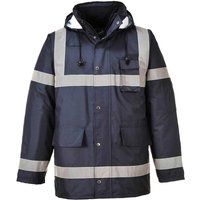 Iona Lite Waterproof High Visibility Black or Navy Jacket Portwest S433