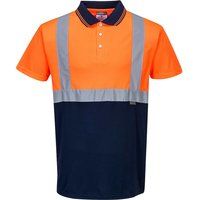 Portwest Two-Tone Polo, Size: M, Colour: Orange/Navy, S479ONRM