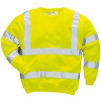 Hi Vis Sweatshirt Orange or Yellow Mens jumper Workwear Safety top Portwest B303