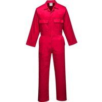 Portwest S999 Men/'s Euro Workwear Polycotton Coverall Boiler Suit Overalls Red, L