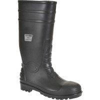 Portwest Classic Safety Wellington S4, Size: 38, Colour: Black, FW94BKR38