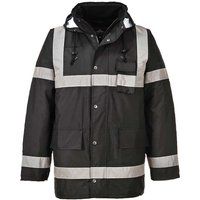 Iona Lite Waterproof High Visibility Black or Navy Jacket Portwest S433