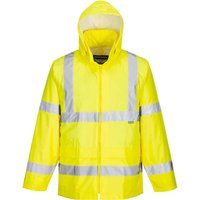 Portwest H440YERM Hi-Vis Rain Jacket, Yellow, Medium