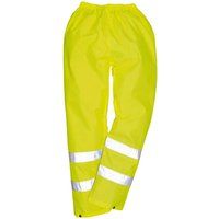 Portwest hi-viz reflective tape wind and waterproof rain work over-trouser #H441