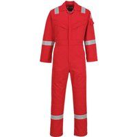 Biz Flame Mens Aberdeen Flame Resistant Antistatic Coverall Red XL 32"