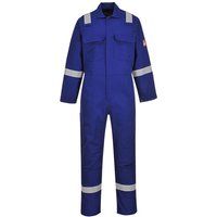 Biz Weld Mens Iona Flame Resistant Coverall Royal Blue 3XL 32"