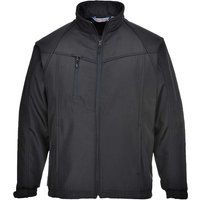 Portwest Oregon Men/'s Softshell Jacket (3L), Size: M, Colour: Black, TK40BKRM