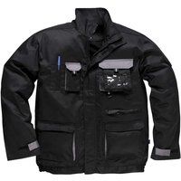 Portwest Texo black contrast work multi pocket work uniform jacket #TX10