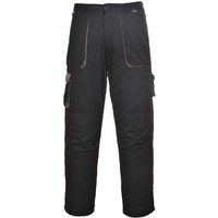 Portwest Texo Contrast Trouser, Size: S, Colour: Black, TX11BKRS