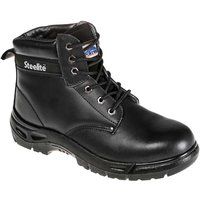 Black Safety Boots Steel toe cap & midsole Portwest Mens ground Work boot FW03