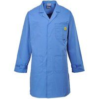 Portwest Anti-Static ESD Coat, Color: Hamilton Blue, Size: Small, AS10HBRS