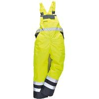 Oxford Weave 300D Class 2 Hi Vis Bib and Brace Yellow M