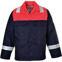 PORTWEST FR55 Bizflame Plus navy/red yoke flame resistant reflective jacket