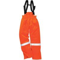 Biz Flame Mens Flame Resistant Antistatic Winter Bib and Brace Orange XL