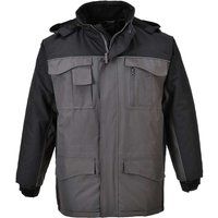 Portwest Ripstop Parka Black / Grey 3XL