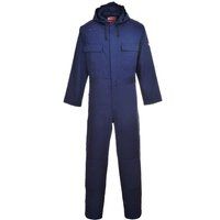Biz Weld Mens Flame Resistant Hooded Coverall Navy XL
