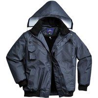 Portwest 4-in-1 Bomber Jacket, Size: L, Colour: Navy, F465NARL