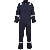 BizFlame Mens Flame Resistant Lightweight Antistatic Coverall Navy Blue XL 32"
