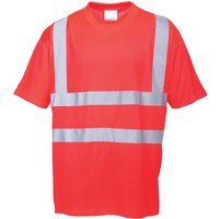 Portwest Hi-Vis T-Shirt, Size: S, Colour: Red, S478RERS