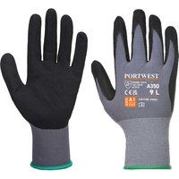 Portwest A350BKRM DermiFlex Glove, Regular, Size: Medium, Black