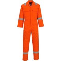 Biz Weld Mens Iona Flame Resistant Coverall Orange M 34"