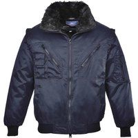 Pilot Jacket Fur Lined Water Res Work Jacket (zip off sleeves) Bodywarmer PJ10