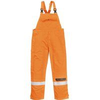 Biz Flame Plus Mens Flame Resistant Bib and Brace Orange XL