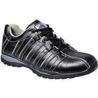 Portwest Steelite Arx Safety Trainer S1P HRO, Size: 48, Colour: Black, FW33BKR48
