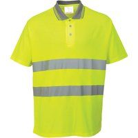 Portwest Cotton Polo Shirt - Yellow, Medium