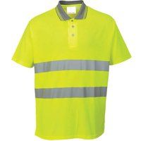 Portwest Cotton Polo Shirt - Yellow, Medium