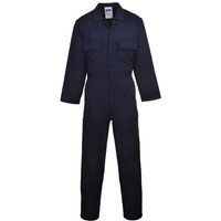 Portwest S999 Men/'s Euro Workwear Polycotton Coverall Boiler Suit Overalls Navy, 5XL