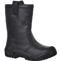 Portwest Steelite Rigger Boot Scuff Cap S3 CI, Size: 48, Colour: Black, FW29BKR48