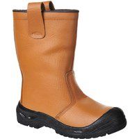 Portwest FW29 Steelite Tan Rigger Boot Scuff Cap S3 CI Uk 9