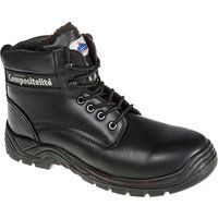 Portwest FC12BKR39 Compositelite Fur Lined Thor Boot, S3 CI, Regular, Size: 39, Black