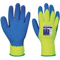 Portwest A145Y4RL Cold Grip Glove, Regular, Size: Large, Yellow/Blue