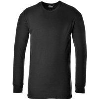 Portwest Thermal T-Shirt Long Sleeve, Colour: Black, Size: S, B123BKRS
