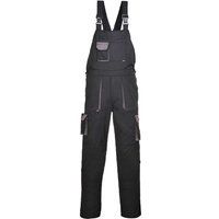 Portwest TX12 Men/'s Texo Contrast Bib and Brace Work Overalls Black, 4XL
