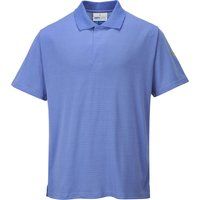 Portwest Anti-Static ESD Polo Shirt, Size: M, Colour: Hamilton Blue, AS21HBRM