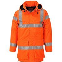 Portwest S774ORRS Bizflame Rain Hi-Vis Multi Lite Jacket, Regular, Size: Small, Orange