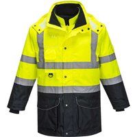 Portwest 7-in-1 high-visibility waterproof Rail traffic jacket #S426