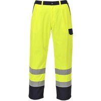 Portwest Hi-Vis Bizflame Pro Trousers, Color: Yellow/Navy, Size: XL, FR92YERXL